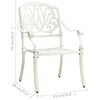 vidaXL Bistro Set White Cast aluminum Standard Durable Bistro Set