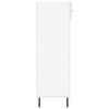 vidaXL Shoe Cabinet High gloss white Engineered wood, iron, aluminum