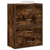 vidaXL Cabinet Set of 2 Smoked oak Engineered wood Small Cabinet