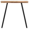 vidaXL Bar Table Natural teak and black Solid teak wood and iron Medium