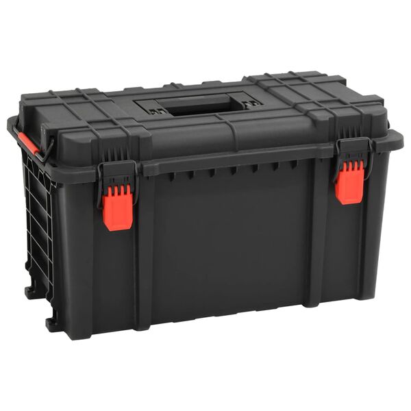 vidaXL Portable Flight Case Black 22.4"x13.8"x12.8" PP