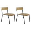 KidsDepot Kids Chair Grey and Brown Mango Wood and Metal Toddler