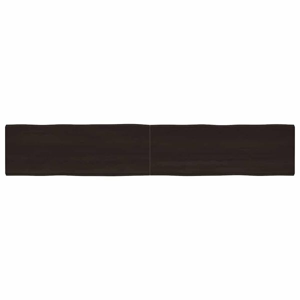 vidaXL Table Top Dark brown Solid oak wood 86.6 x 15.7 in Durable