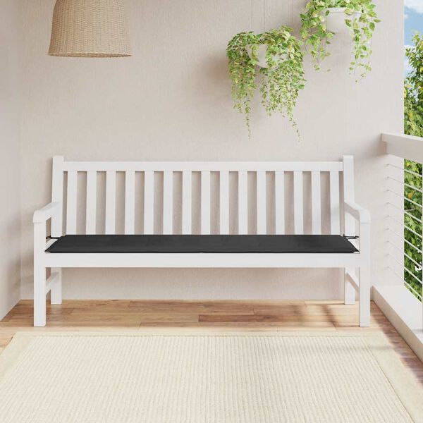 vidaXL Garden Bench Cushion Black Oxford fabric (100% polyester)