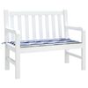 vidaXL Patio Bench Cushion Blue&White Stripe 39.4x19.7x1.6" Oxford Fabric