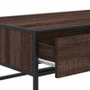 vidaXL Coffee Table Brown Oak Engineered Wood and Metal