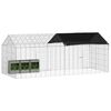 vidaXL Rabbit Cage Silver 400 x 78 x 78 cm Galvanised Steel