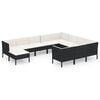 vidaXL Garden Lounge Set Black