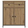 vidaXL Sideboard Artisan Oak Engineered wood, glass Medium Sideboard