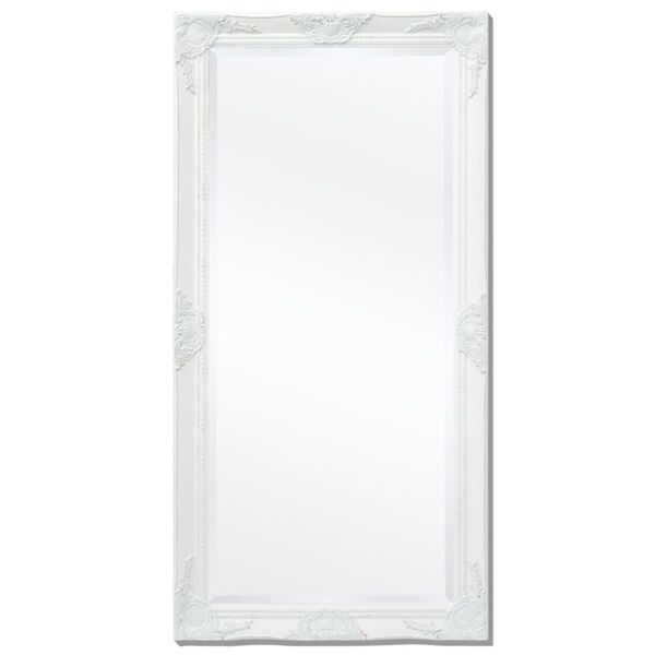 vidaXL Wall Mirror White Wood, glass, engineered wood Large Mirror