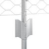 vidaXL Fence with Post Silver 1.64 x 82.02 ft Steel