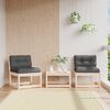 vidaXL Garden Sofa Set of 2 Anthracite Solid Pine Wood Medium Modular
