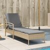 vidaXL Sun Lounger Beige PE rattan Standard Multi-Position Backrest