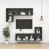 vidaXL Wall Cabinet High gloss grey Engineered wood 14.6 in