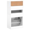 vidaXL Shoe Cabinet White Engineered Wood Compact Modern Shoe Storage