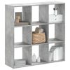 vidaXL Bookcase Concrete Grey Engineered Wood 40.2x12.6x40.2 in Bookcase
