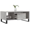 vidaXL Coffee Table Grey Sonoma Engineered wood, Metal Medium