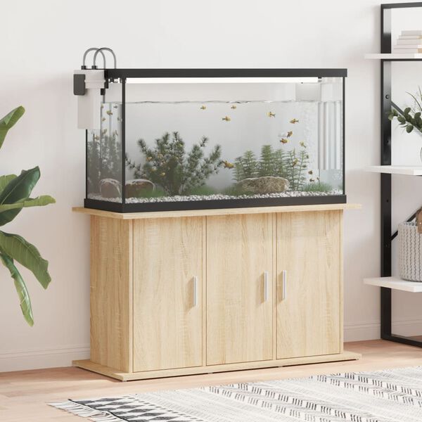 vidaXL Aquarium Stand Sonoma oak Engineered wood 39.8 x 16.1 x 22.8 in