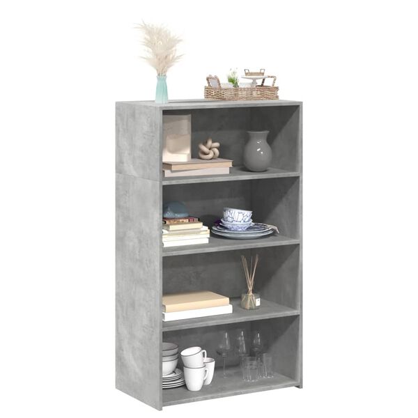 vidaXL Highboard Concrete grey Engineered wood Medium Highboard