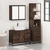 vidaXL Bathroom Furniture Set Brown Oak Engineered Wood, Metal Large