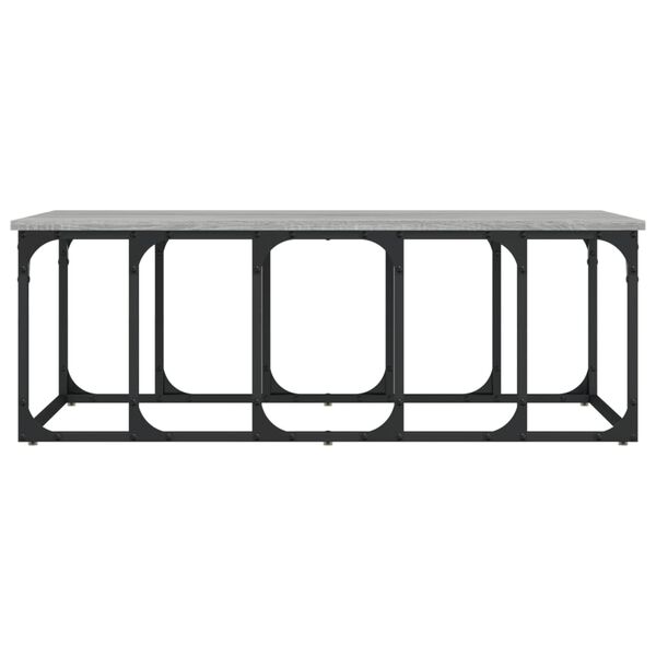 vidaXL Coffee Table Grey sonoma Engineered wood, metal