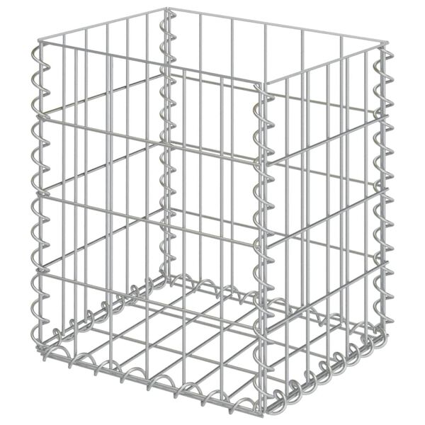 vidaXL Gabion Baskets 2 pcs Galvanized Steel 11.8"x11.8"x15.7"