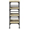 vidaXL Kitchen Trolley Sonoma Oak 17.7"x13.8"x35.2" Engineered Wood