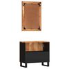 vidaXL Bathroom Furniture Set Natural Wood, Black