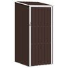 vidaXL Garden Shed Brown Galvanized Steel Medium Garden Shed