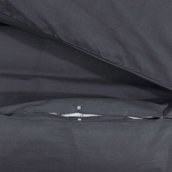 vidaXL Duvet Cover Set Set of 2 Black 100% Cotton 79x79 in Duvet Cover