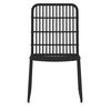 vidaXL Dining Set Black Powder-coated steel, PE rattan, Glass 5 Piece Set