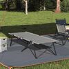 vidaXL Folding Camping Bed Folding Grey 81.10 x 29.92 x 29.13 in