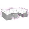 vidaXL Garden Sofa Set Grey