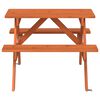 vidaXL Picnic Table Brown Solid fir wood Suitable for children