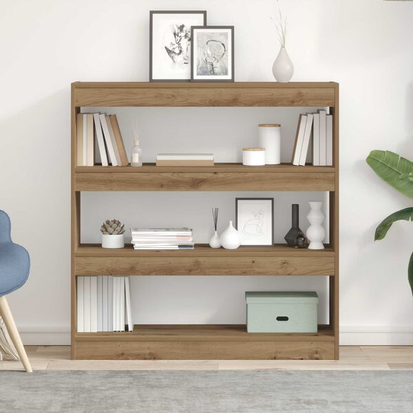 vidaXL Book Cabinet Artisan oak 39.37 x 11.81 x 40.55 in