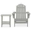 vidaXL Garden Chair Grey Solid fir wood Large Ergonomic Garden Chair