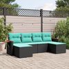 vidaXL Patio Sofa Set Black