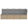 vidaXL Garden Sofa Beige