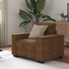 vidaXL Sofa Chair with Cushion Brown Faux leather and Wood
