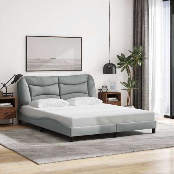 vidaXL Bed Frame Light grey