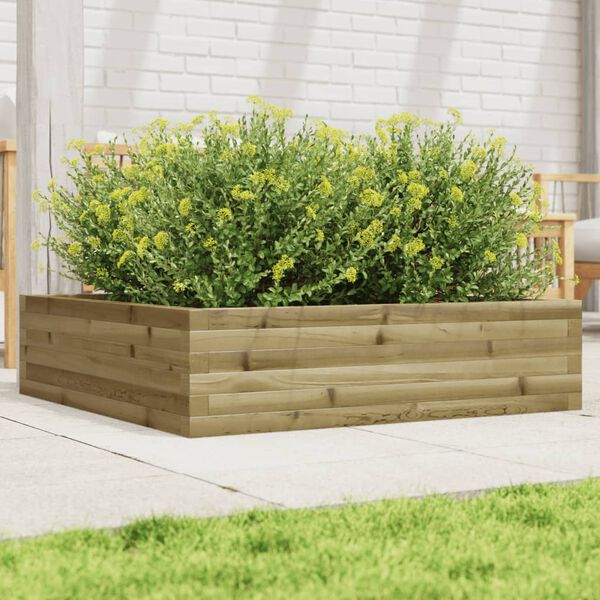 vidaXL Garden Planter Natural wood Treated pine wood Large