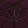 vidaXL Garden Parasol Bordeaux red and dark grey