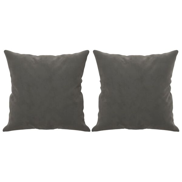 vidaXL Throw Pillow Dark Grey Velvet (100% polyester) 15.7 x 15.7 in