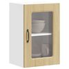 vidaXL Kitchen Wall Cabinet Sonoma oak Engineered wood and glass Medium