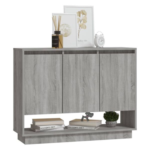 vidaXL Sideboard Grey Sonoma Engineered wood Medium Sideboard