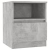 vidaXL Bed Cabinet Concrete grey Engineered wood Medium Bed Cabinet