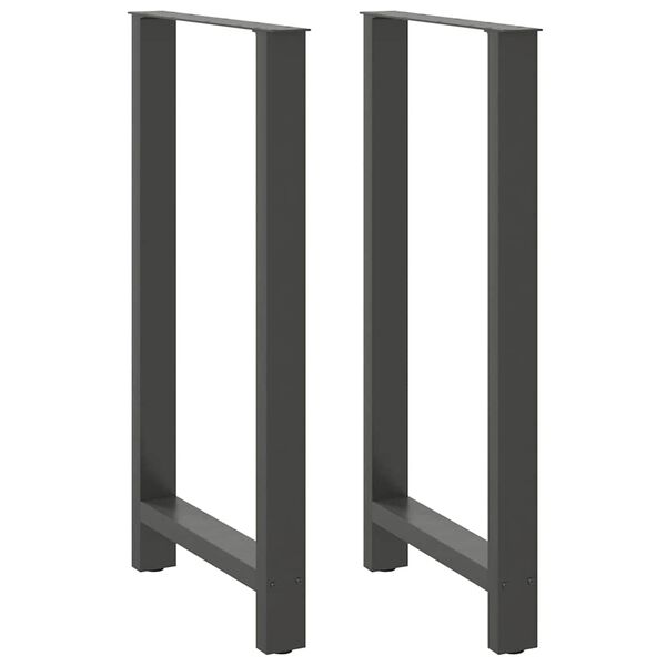 vidaXL Coffee Table Leg Set of 2 Anthracite Powder-coated steel Medium