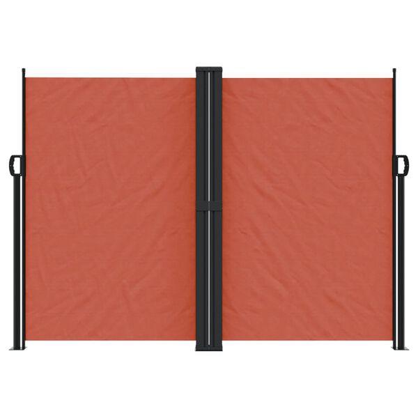 vidaXL Retractable Side Awning Terracotta Polyester with PU coating