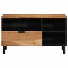 vidaXL TV Units with Drawer Solid Acacia Wood Engineered wood