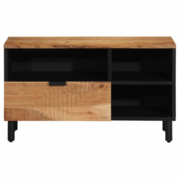 vidaXL TV Units with Drawer Solid Acacia Wood Engineered wood